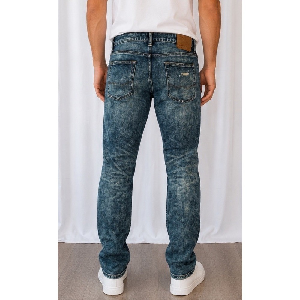 American Eagle Mens Jeans Flex Slim Destroyed 38x32 - Picture 2 of 16